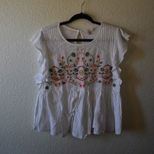 Lucky Brand Embroidered Tank Top